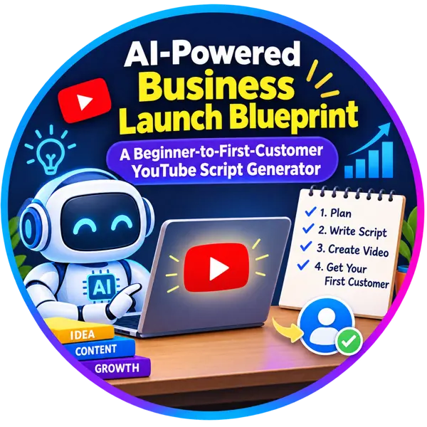 AI-Powered Business Launch Blueprint" — A Beginner-to-First-Customer YouTube Script Generator